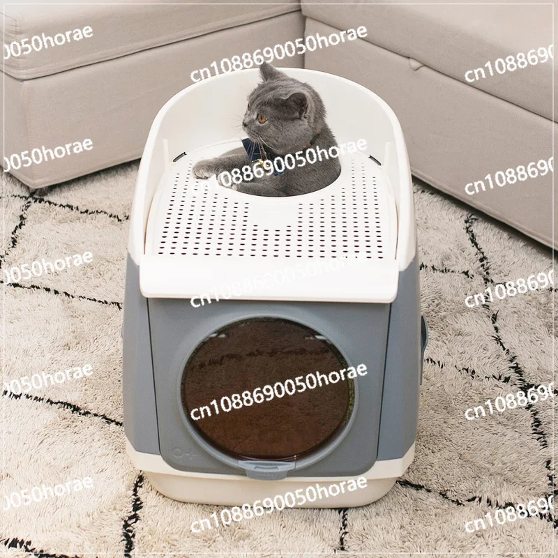 Small House Cat Litter Box, Large Enclosed Cat Toilet, Top Out Odor Proof Pet Supplies