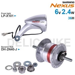 SHIMANO NEXUS - Hub Dynamo - 6V 2.4W  DH-2N40-J 36H and Front Light LP-X101 Original Parts