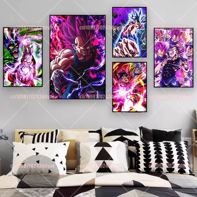 

Аниме Dragon Ball Goku Vegeta классический персонаж постер печать на холсте HD картина современное украшение для гостиной прикроватная фреска