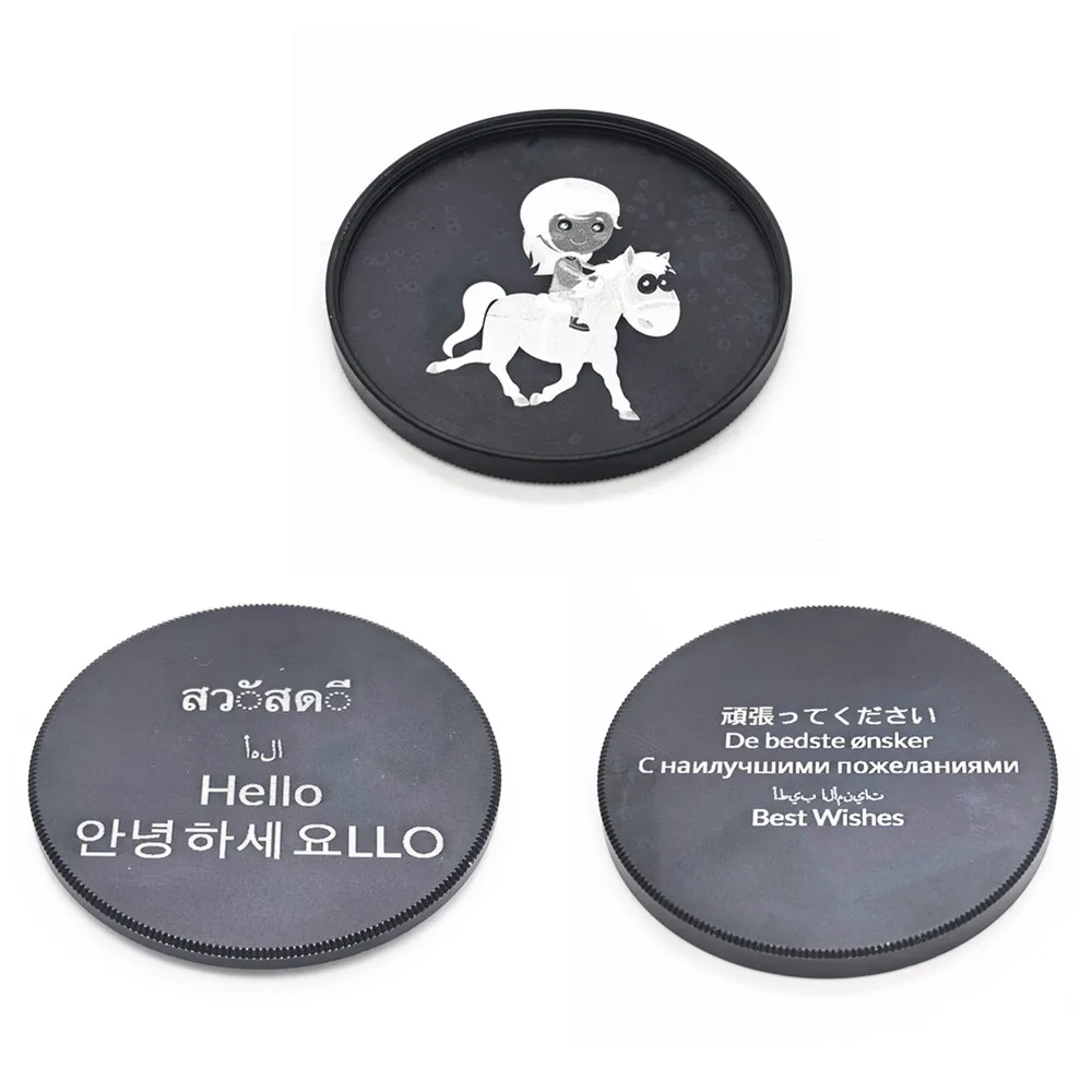 Custom LOGO Design DIY Print Gift 40.5 43 46 49 52 55 58 62 67 72 77 82 mm Protective Metal Case Cap for Canon Nikon Lens Filter