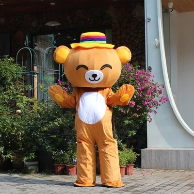 Smart Cute Bear Mascot Costume Janpan Rilakkuma Mascot Halloween Party Dress for Christmas Cosplay Costumes Carnival