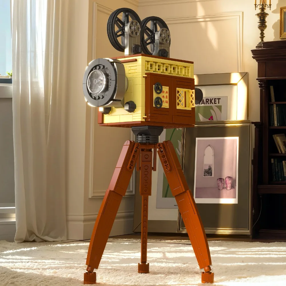 Jaren '90 Retro Telefoon Mechanische Camera Koffiezetapparaat Bouwstenen Educatief Speelgoed voor Kinderen Verjaardagscadeau voor jongens en meisjes