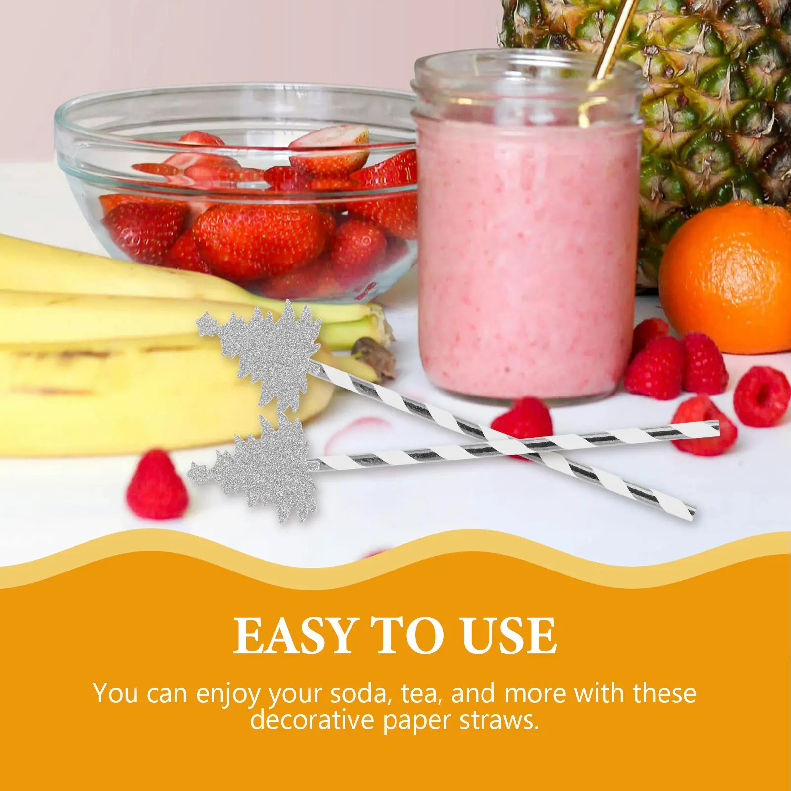25Pcs Christmas Tree Paper Straws Striped Disposable Colorful Party Drinking Straws Christmas Festival Supplies