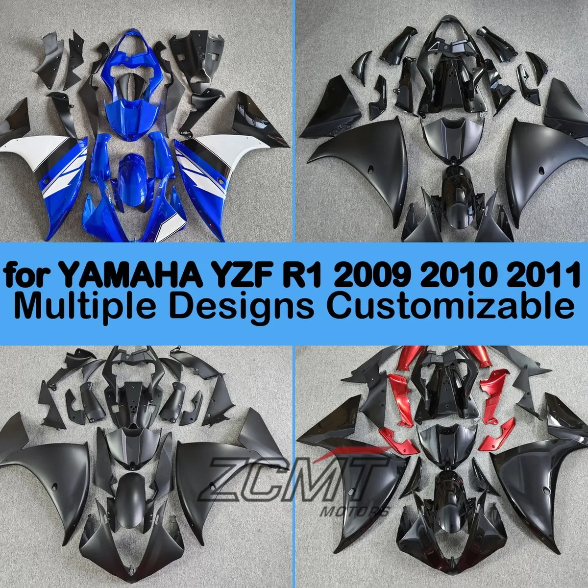 ABS Injection Bodywork Cowling Panels Plastic For YAMAHA For YZF For R1 2009 2010 2011 2