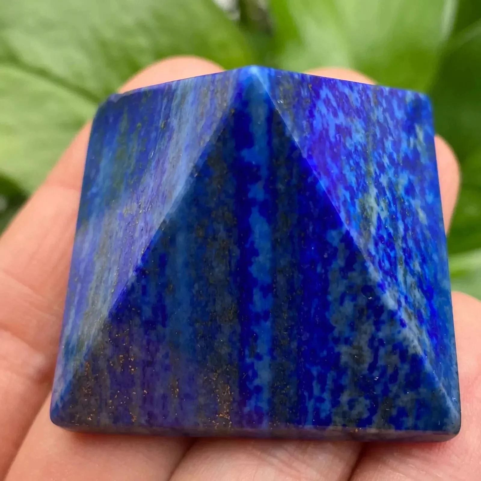 Natural lapis lazuli Quartz Pyramid Carved Crystal Point Reiki healing