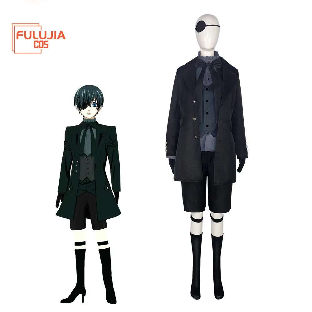 Fulujiacos  Cosplay Sebas Alois Trancy Ciel Phantomhive Costume Outfit Full Set view 3