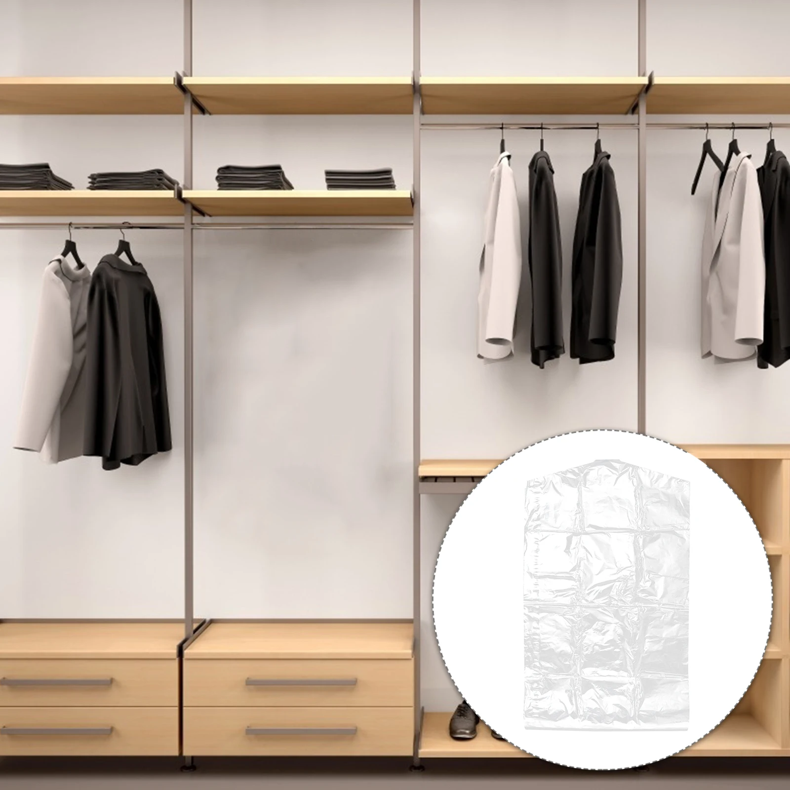 

30Pcs 60x130cm Transparent Dustproof Garment Covers for Clothes Protection Ideal for Home Travel Use Dresses Suits Coats Shirts