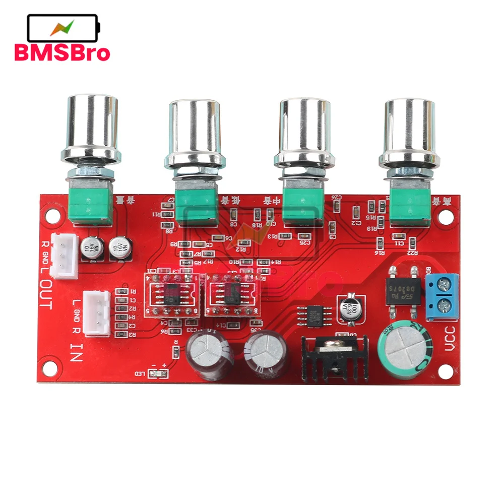 HIFI Stereo Preamp Amplifier Board AD828 Volume Tone Control Pre-Amp Preamplifier Board Better Than NE5532