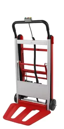 Red Motorized Foldable Crawler Electric Staircase Climbing Battery Trolleyk,Labor-saving Transportation Tool