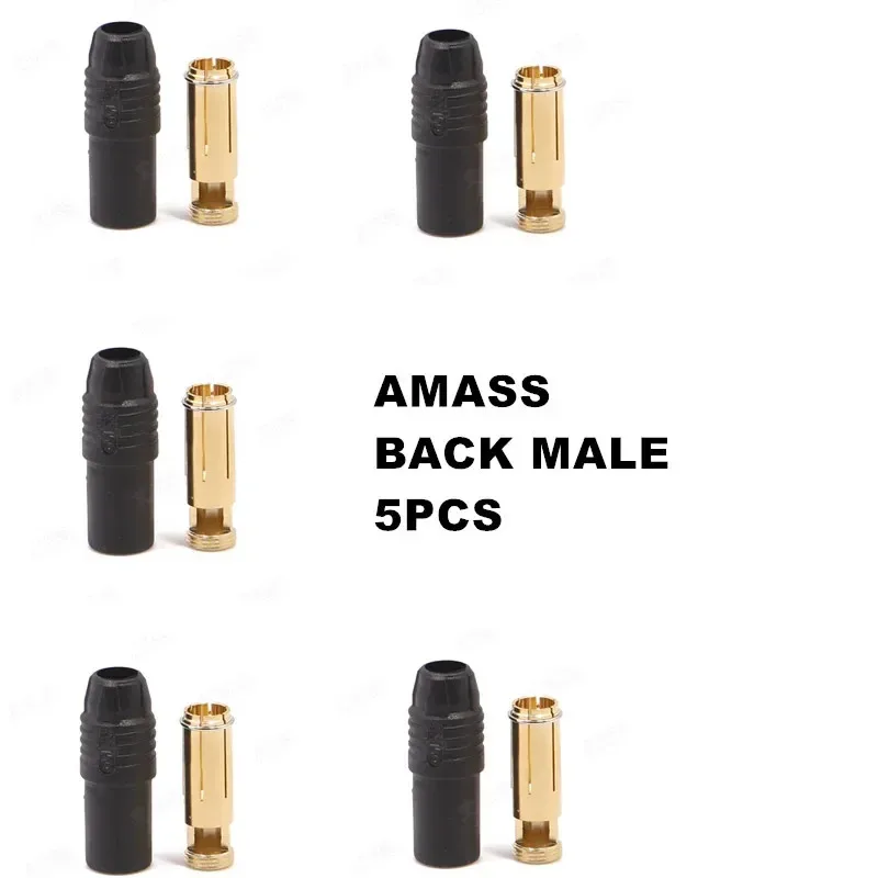 Amass AS150 Male Female Anti Spark Connector 7mm Gold Plated Banana Plug Set for High Voltage Battery ESC and Charge Lead