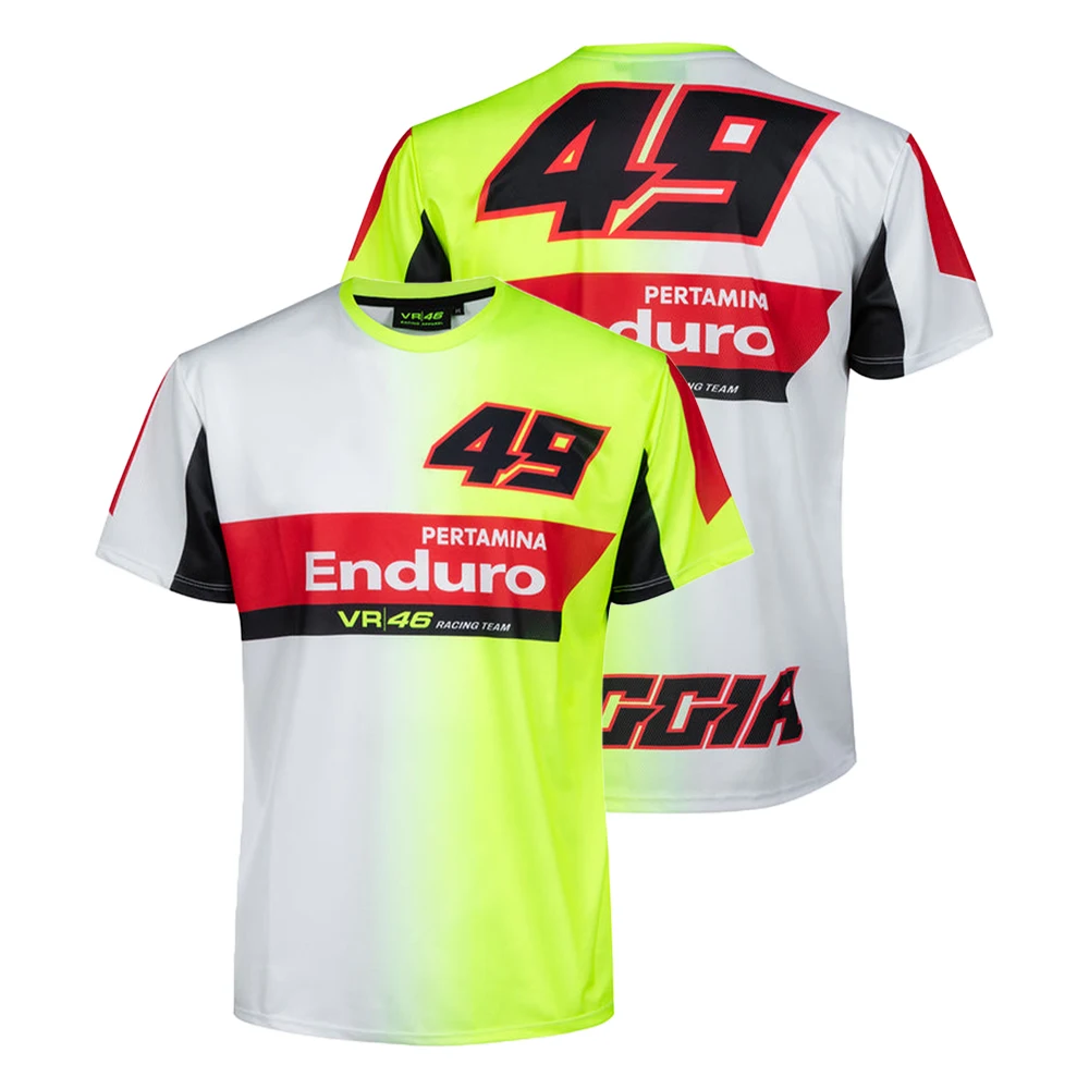 Hot Selling MOTO GP 46 RACING TEAM Men's T-shirt New Quick Drying Breathable Cycling Suit Short Sleeved 2024 Summer Tops