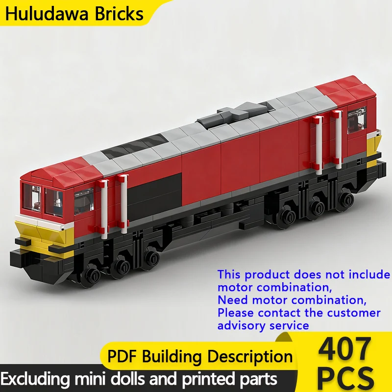 

City Car Model MOC Building Bricks Class 66 Diesel Locomotive Train Modular Technology Gifts Holiday Assemble Children Toys Suit
