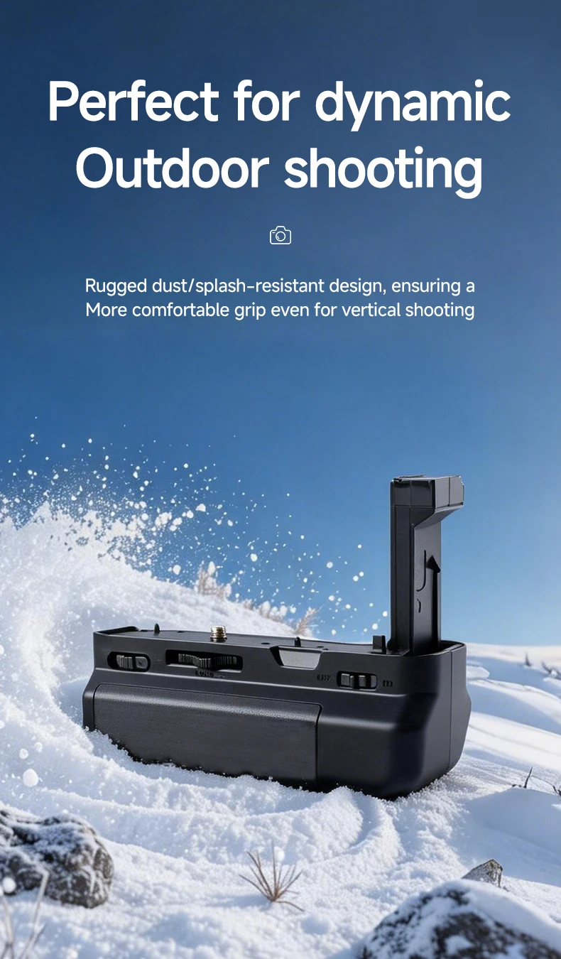 BG-EOS RP Batteriegriff mit zwei LP-E17 Steckplätzen, erweiterter Power-Griff für Canon EOS Kameras, kompatibel für Outdoor-, Reise- und Porträtaufnahmen – Detail 2