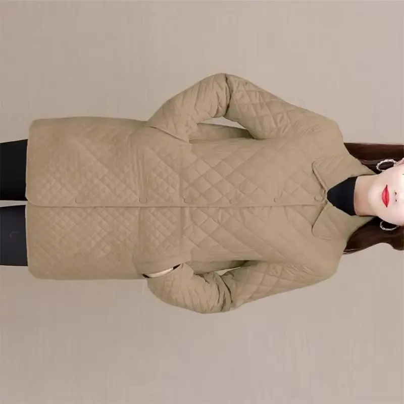 

Осень-зима, новая тонкая хлопковая куртка Lingge, женская тонкая теплая пуховая куртка в стиле ретро с хлопковой подкладкой, женские парки, повседневные женские топы