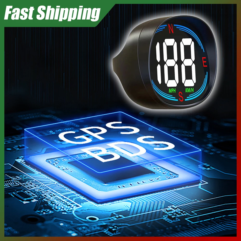

1pc Auto Electronic Tool Accessories Car Intelligent HUD Speedometer Digital Display GPS Head-up MPH KMH Speed Alarm with Cable