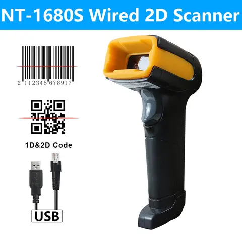 Barcode Scanner  Wireless/wired 1D 2D Reader Image QR PDF417 Data Matrix Code Bar Gun RS232 Bluetooth