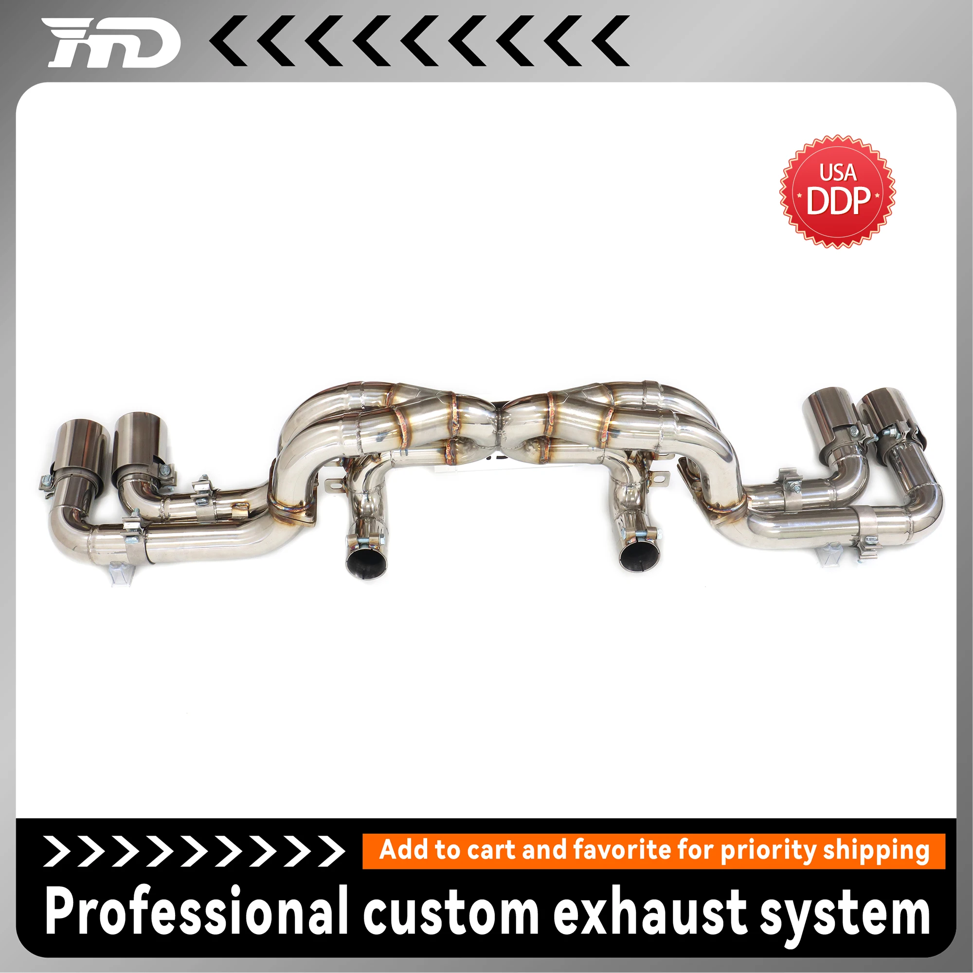 

HMD for Ferrari 360 3.6L Stainless Steel CatBack Exhaust Muffler System Without Valve Sport Sound