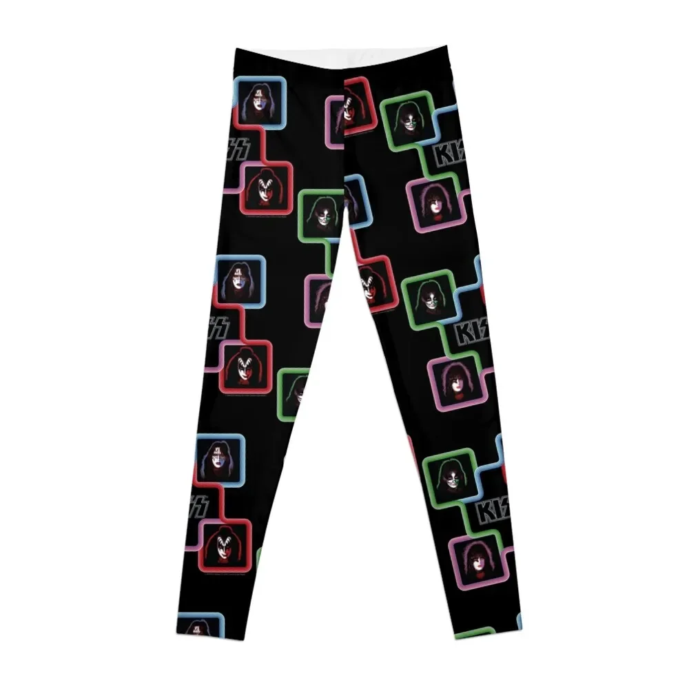 

Kiss - Retro Faces Leggings legging push up Tight fitting woman Womens Leggings