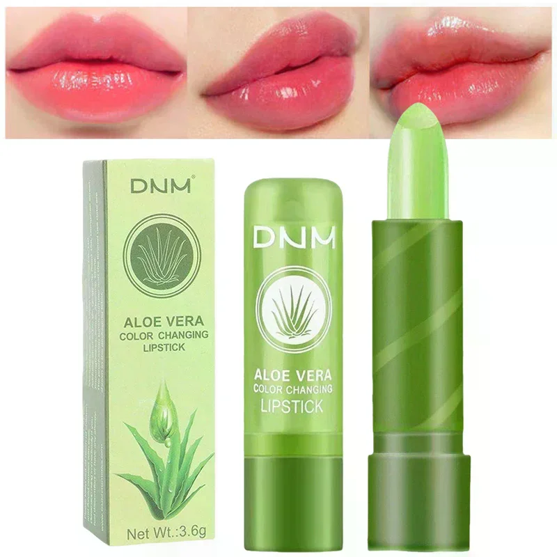 アロエベラ カラーチェンジリップスティック 長持ち、保湿、温度で色が変わるリップバーム、色落ちしにくい栄養リップケア