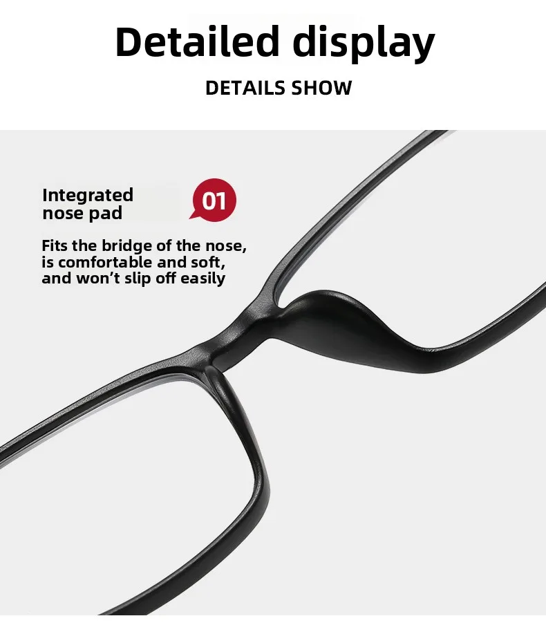Small-frame Square Bifocals for Presbyopia Photochromic UV-protective Business Glasses for Men Classic Bifocal Reading Eyewear