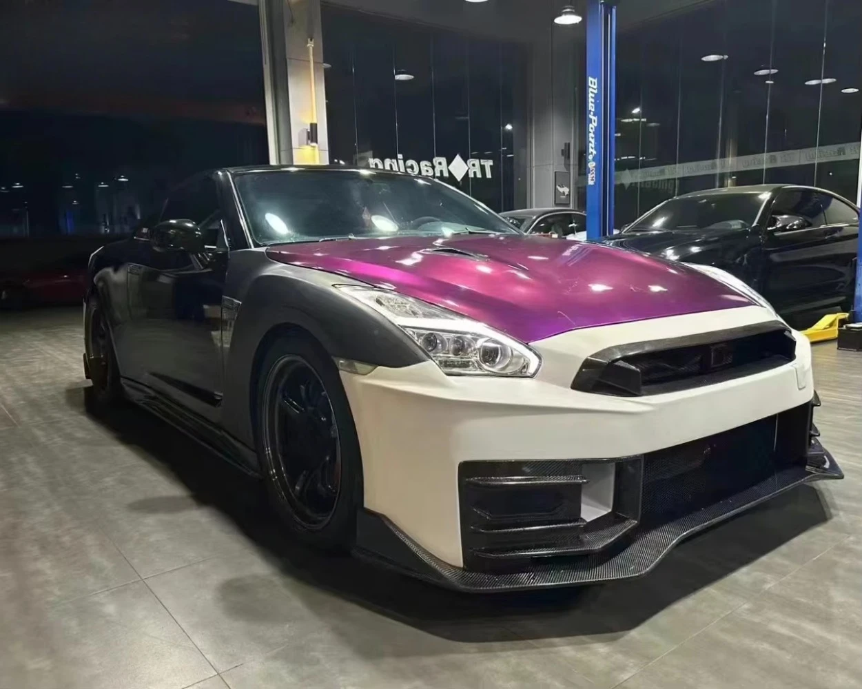 NS Style Carbon Fiber Full Body Kit Fit for  GTR R35 2007+ OEM Fitment Front Rear Bumper Side Skirts