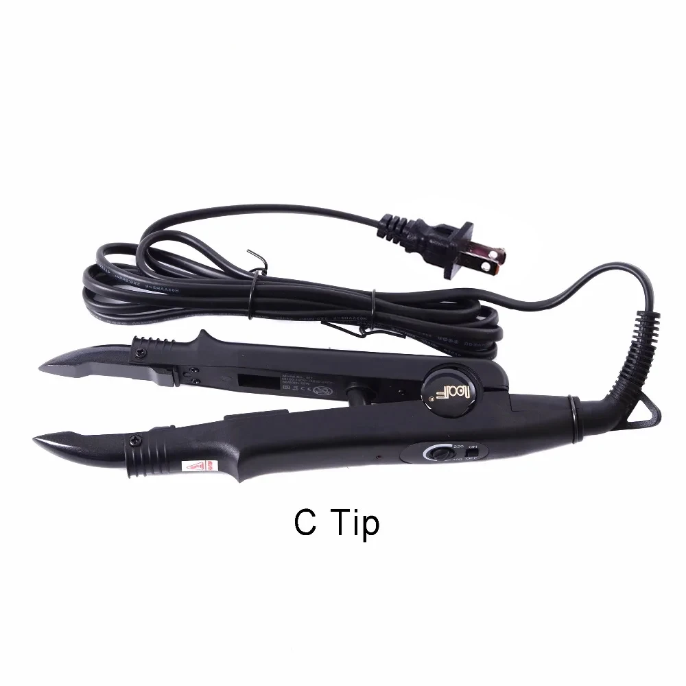 Adjustable Temperature Professional Hair Extension Fusion Iron Heat Connector Wand Iron Melting Tool+US outlet