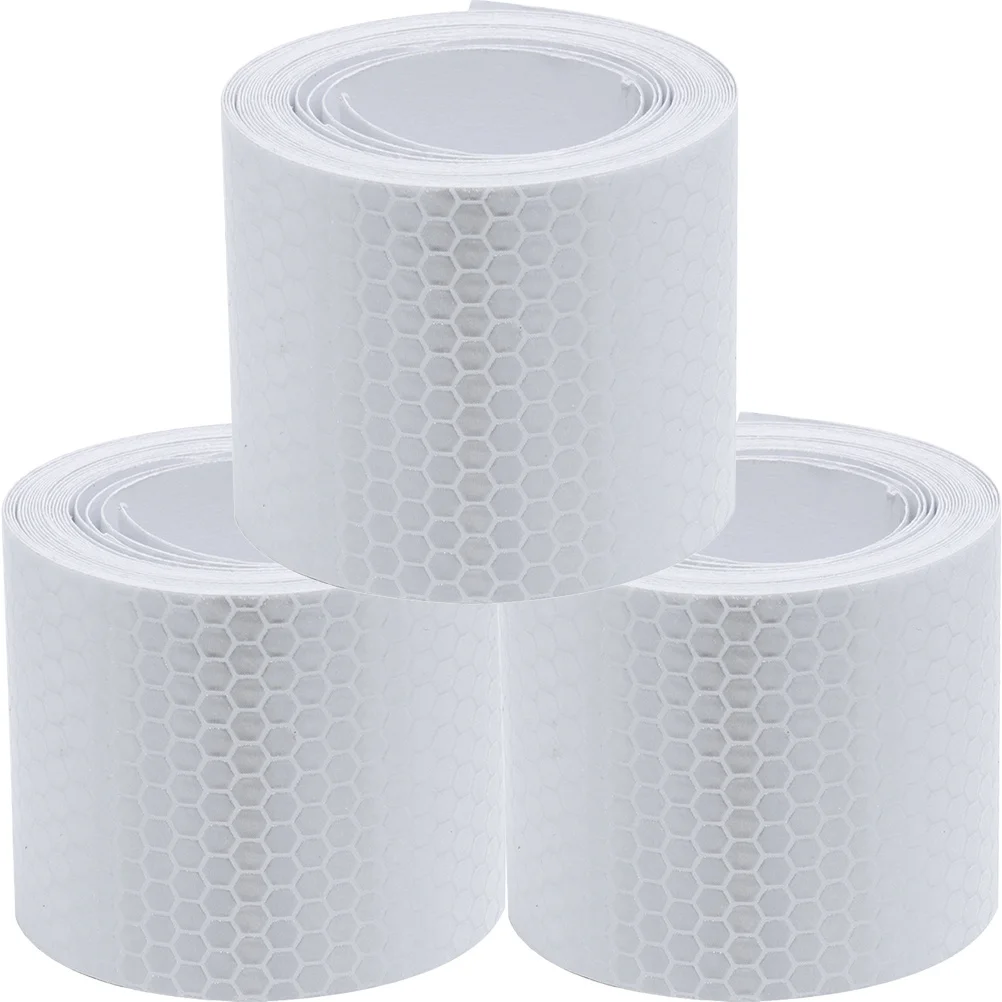 3 لفات من ملصقات تحذير السلامة بشريط عاكس عالي الوضوح للسيارات والدراجات والخوذات وعلامات الطريق والتنبيه الليلي #6