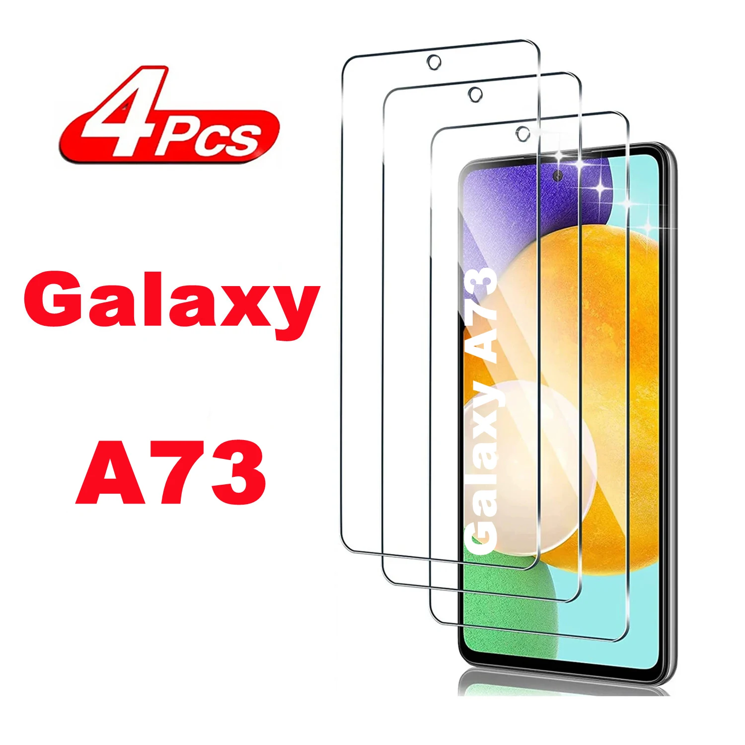 

2/4Pcs HD Tempered Glass For Samsung Galaxy A73 5G 9H Screen Protector