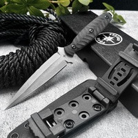TOOR Full Blade G10 Steel Straight Knife with Sheath Outdoor Combat Military Hunting Self-defense Multi-fuctional Tactical Knife