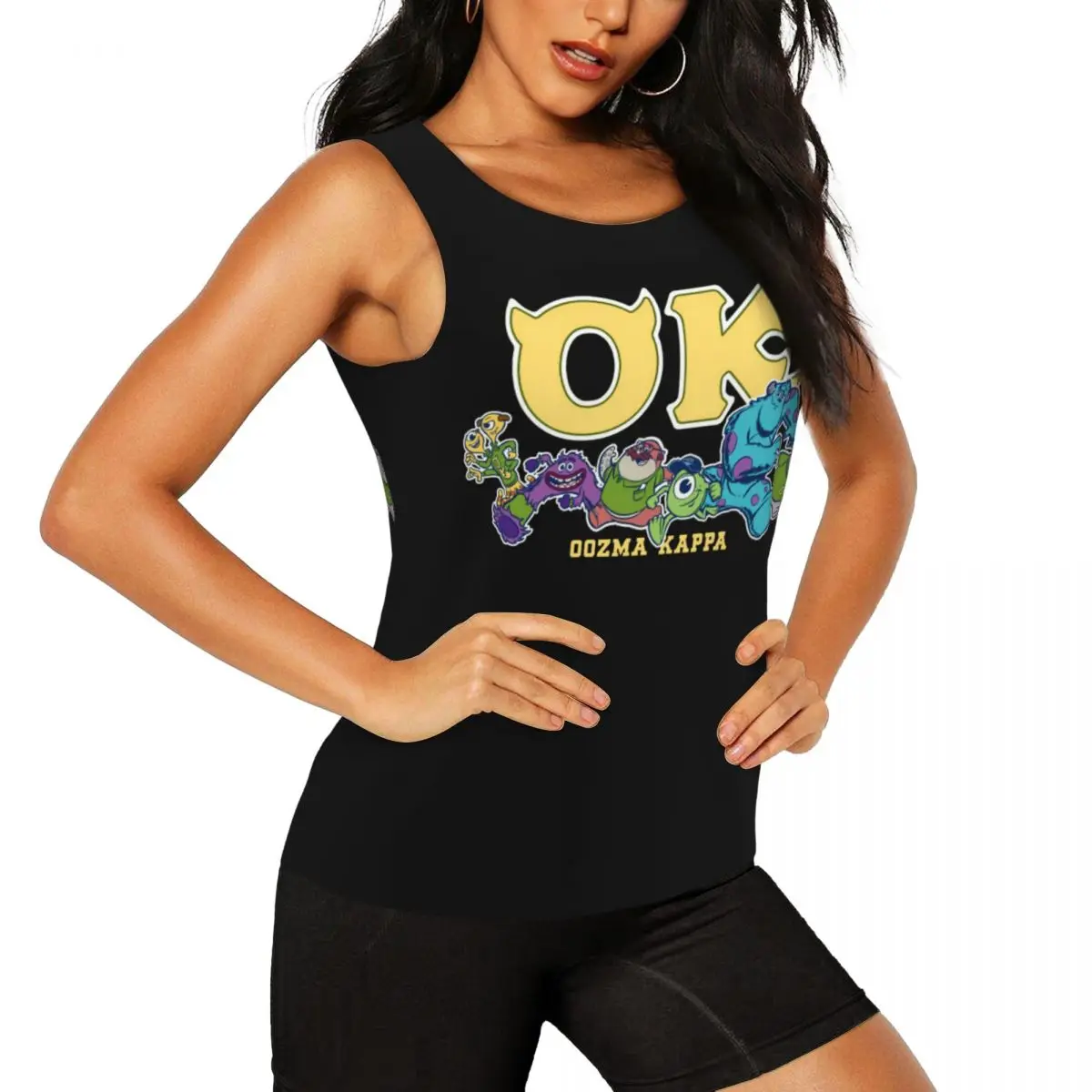 Custom OOZMA KAPPA Monsters University Yoga Shirt Women's Workout Gym Tank Tops image 2