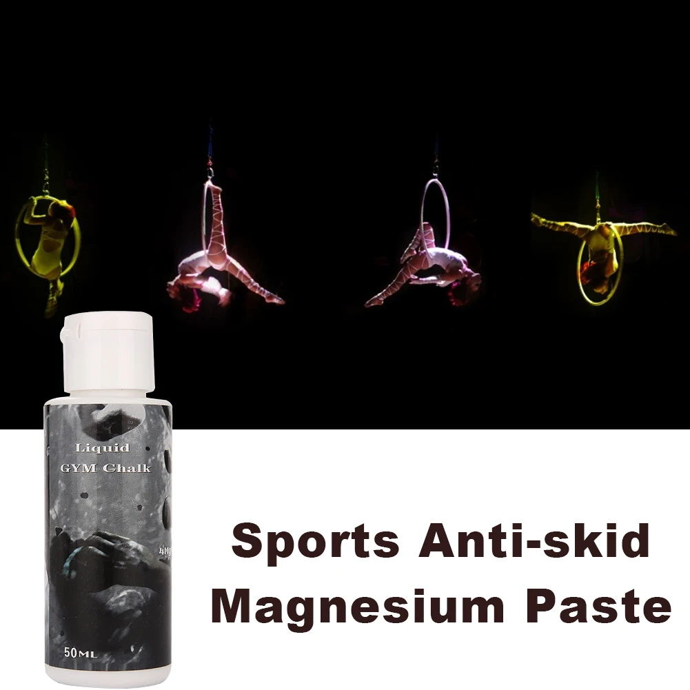 50ml Liquid Chalk Sports Magnesium Powder Fitness Weight Lifting Anti Slip Cream Grip Weight Lifting Climbing Gym Sports