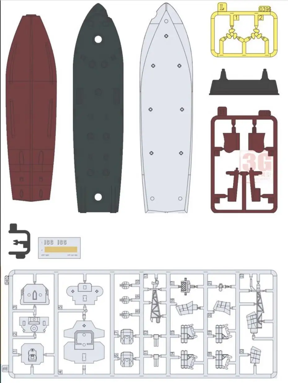 Flyhawk Sphyrna HTP1601 PLAN typu 051 niszczyciel Zhuhai niezmontowany zestaw modeli do składania