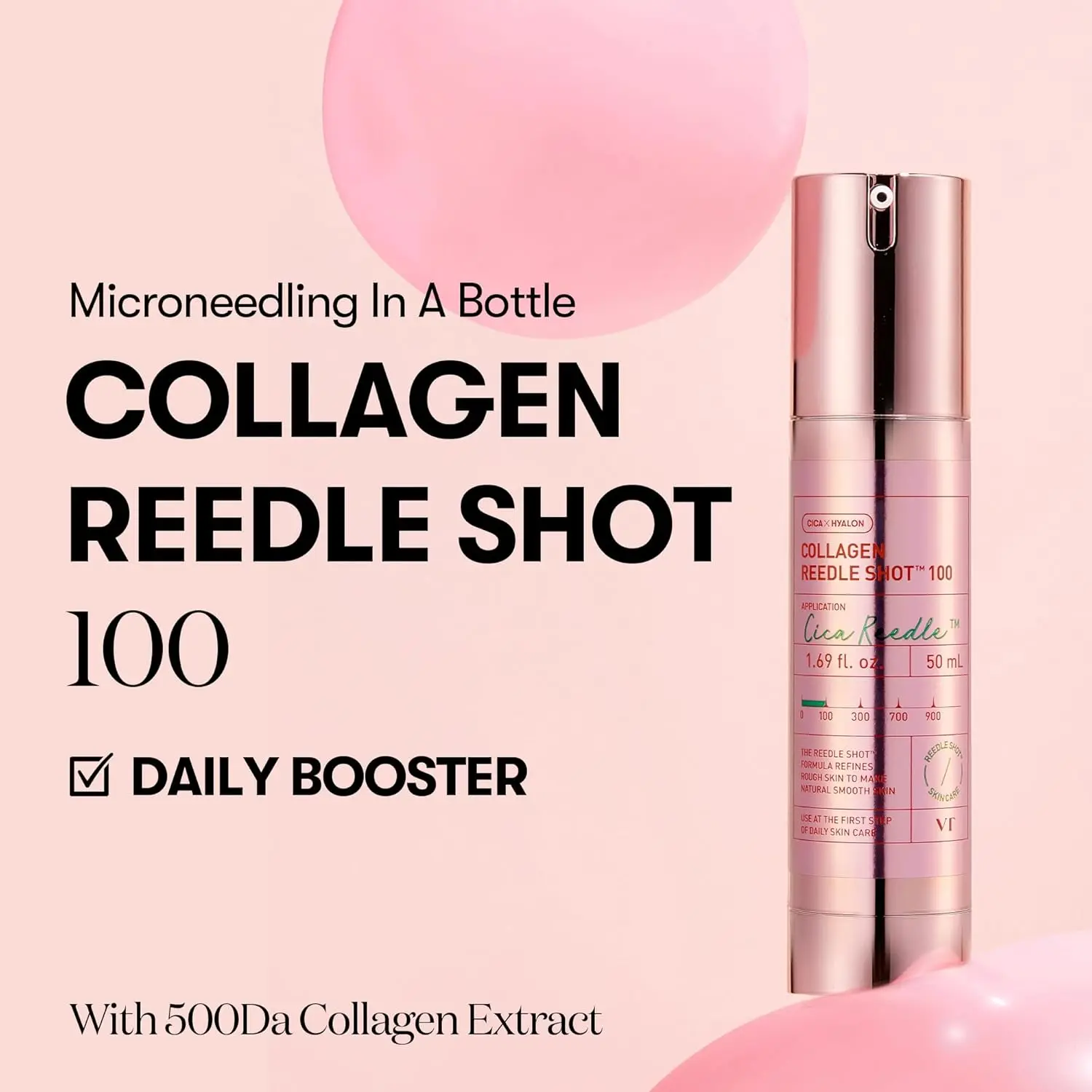 Vita-Light Reedle Shot 100/300 Microcrystalline Serum Promote Skin Metabolism Enhance Skin Elasticity Firmness Strengthen Skin