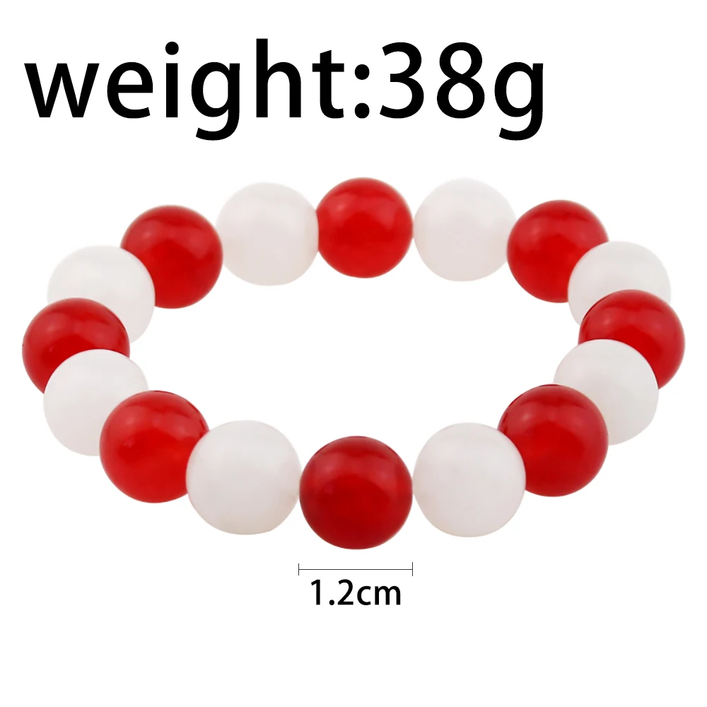 Anime Fruits Basket Kyo Sohma Bracelet White Red Crystal Beads Bangle Bracelets for Women Men Cosplay Props