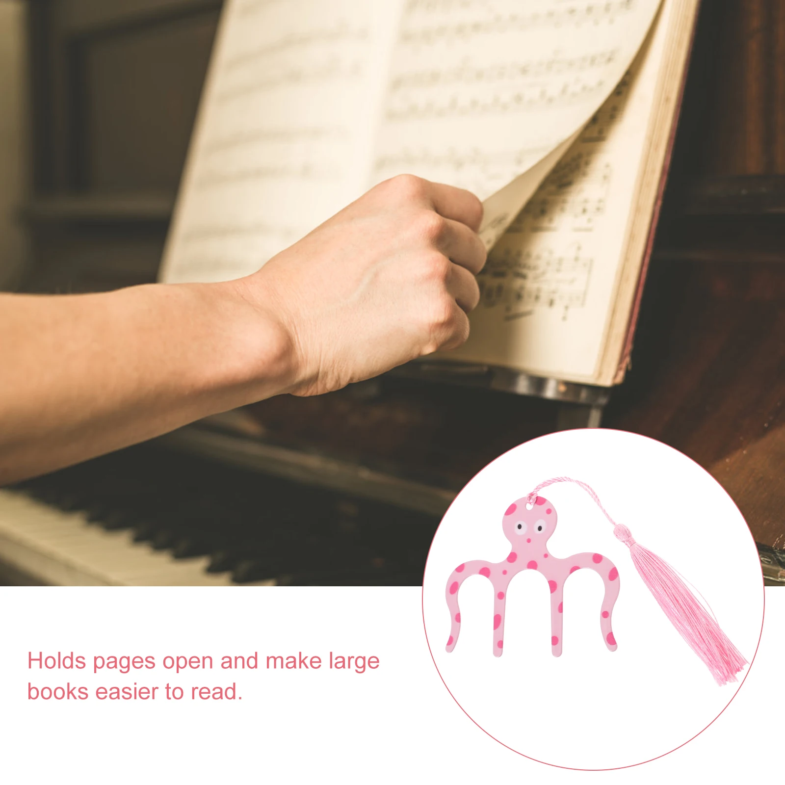 

2pcs Music Page Holder Steel Metal Book Clip Piano Sheet Music Holder Practical Gift For Kids Adults Random Color