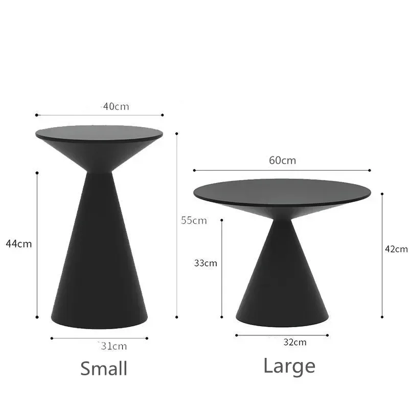 Simple Round Light Luxury Metal Coffee Table Living Room Furniture Sofa Side Table A Few Balcony Tea Table Bedroom Nightstand