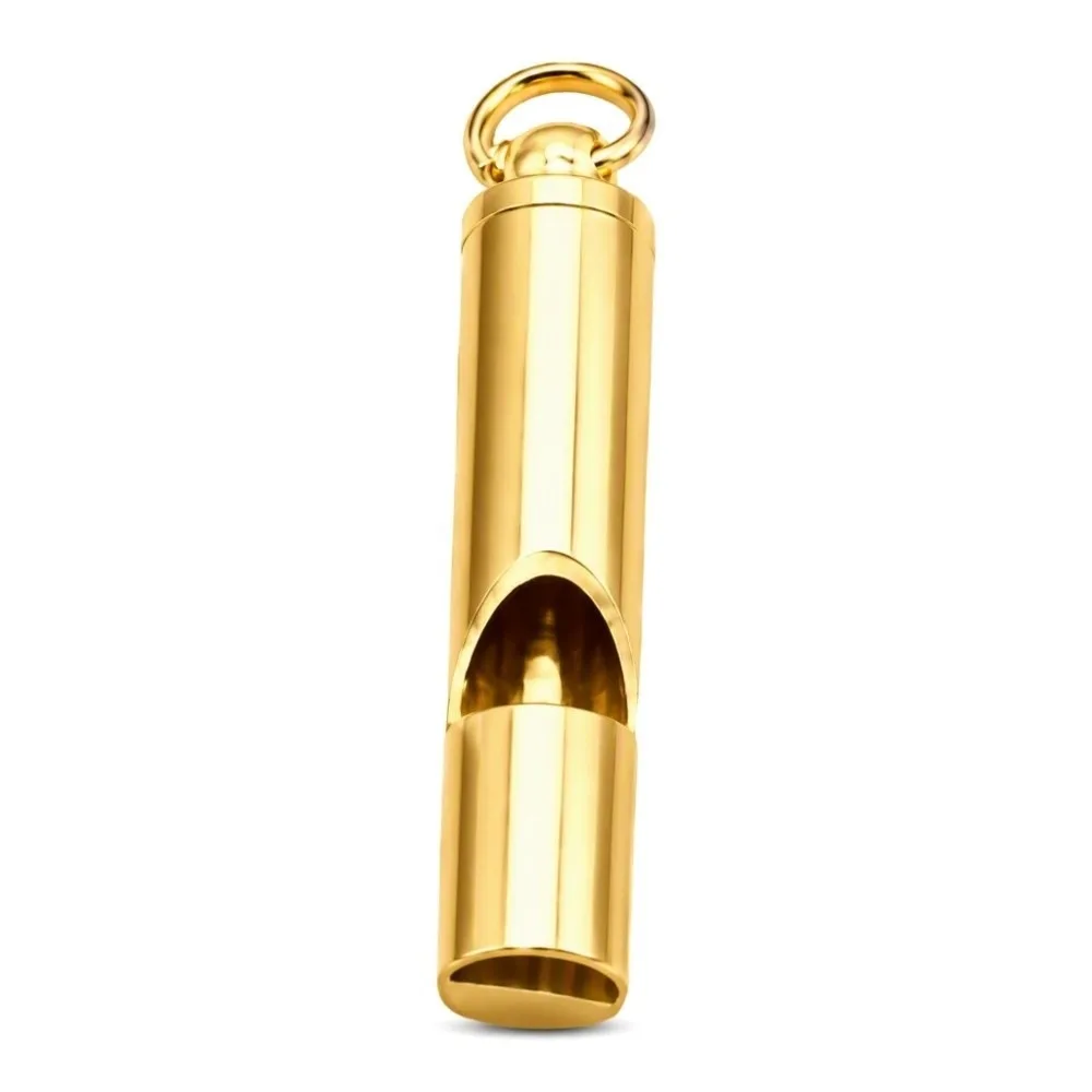 3pcs Aluminium Alloy Dog Training Whistle Brass Material Key-Chain Attached Survival Whistle 125dB+ Loudness