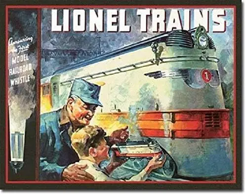 Lionel Train 1935 Cover Railroad Retro Ad Poster Wall Art Decor Metal Tin Sign 8x12in