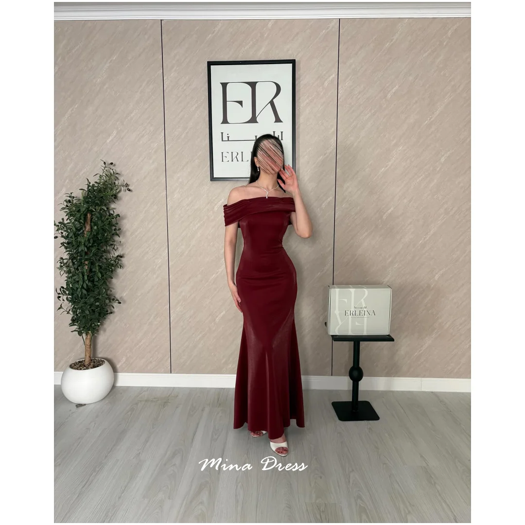 

Mina Customized Date Red Luxury Women Evening Dress One Shoulder Elegant Party Dresses Woman Off the Shoulders Special Occasions