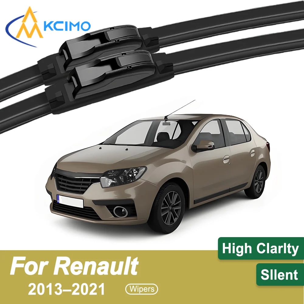 

Silent Front Windshield Wiper Blades Pair for Renault Symbol III 2013–2021 Aerodynamic Efficiency to Reduce Operational Noise