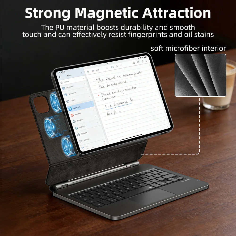 2025 Ultra Slim Magic Keyboard Case for iPad 11 A16 Pro 13 11 M4 12.9 Air 11 10th 9th 8th Gen 10.2 Air 4 5 6 Bluetooth Keyboard