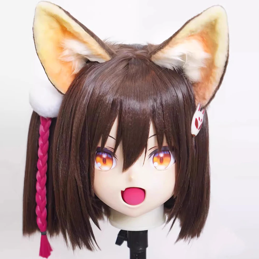 

(MEO387) Customize Handmade Full Head Lockable Crossdress Male to Female Japanese Cartoon Anime Game Character Kigurumi Mask