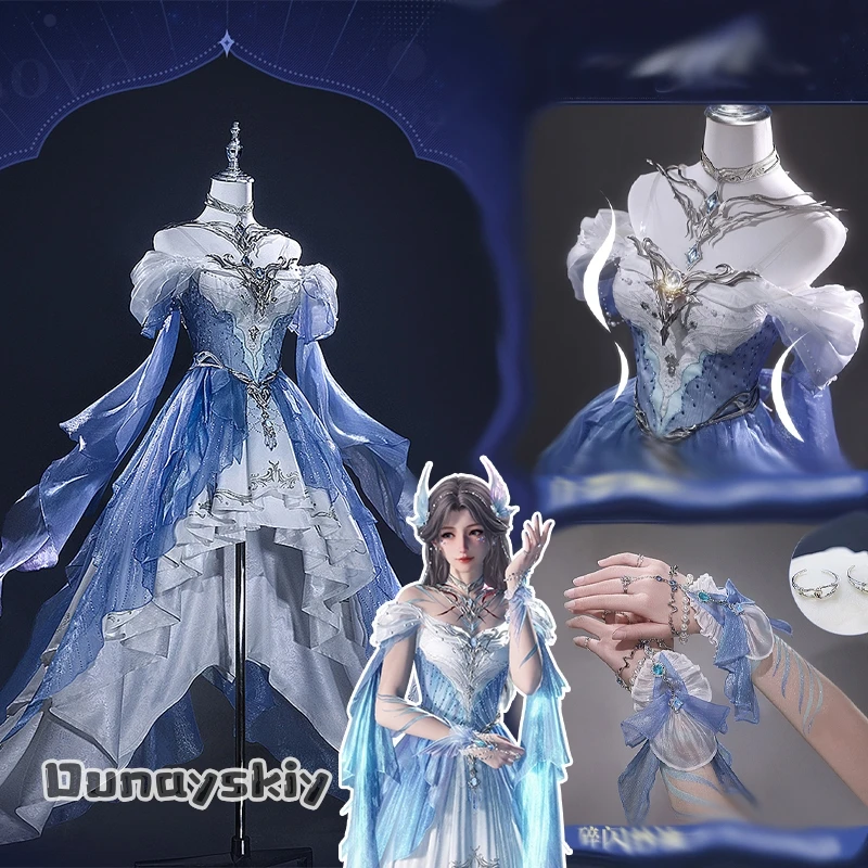 Love and Deepspace MC Cosplay Costume Bride of the Sea God Rafayel Disguise Waves Dress Halloween Carnival Theme Party Dress Up