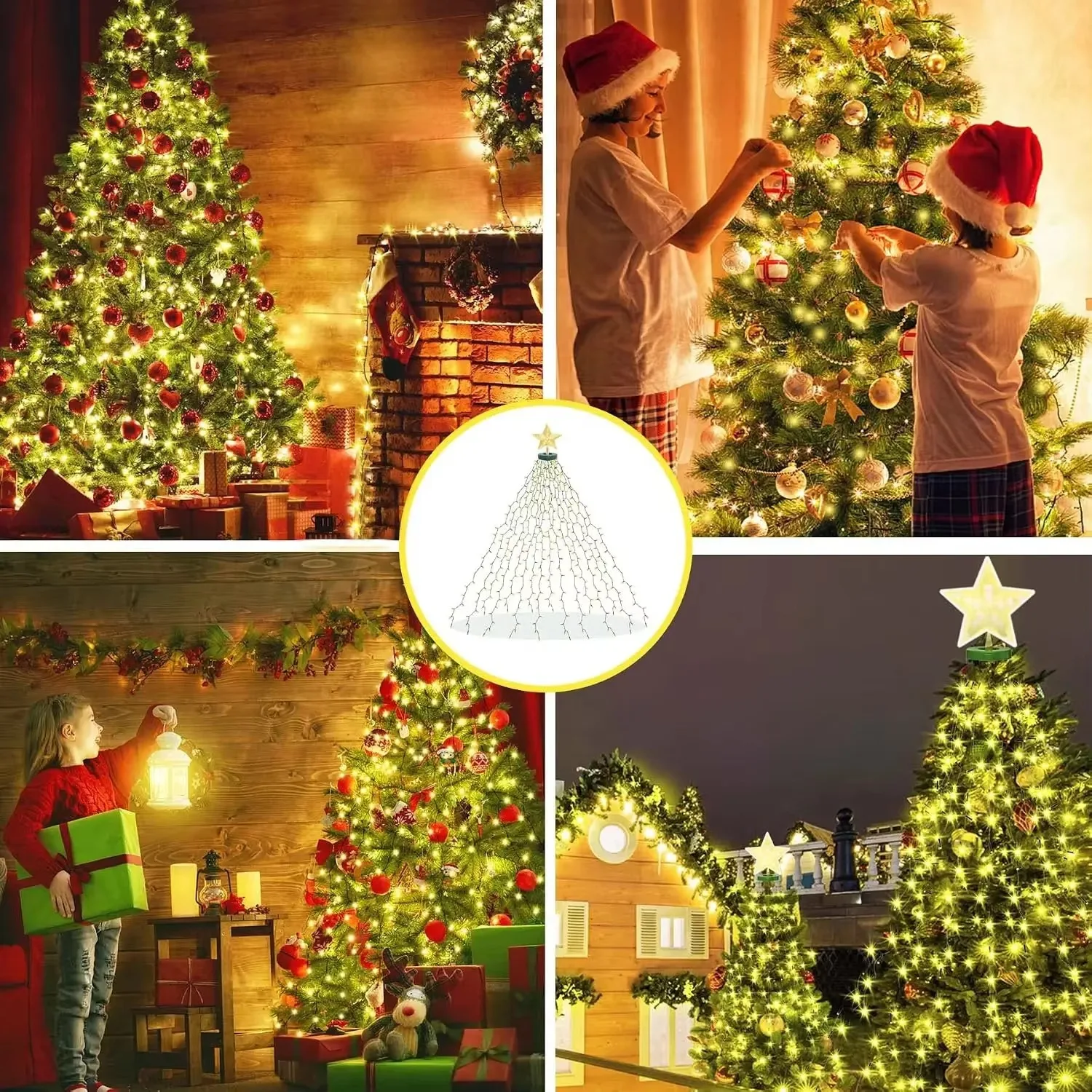 Christmas Tree Ring Lights Sta - Star Tree Topper recension och pris