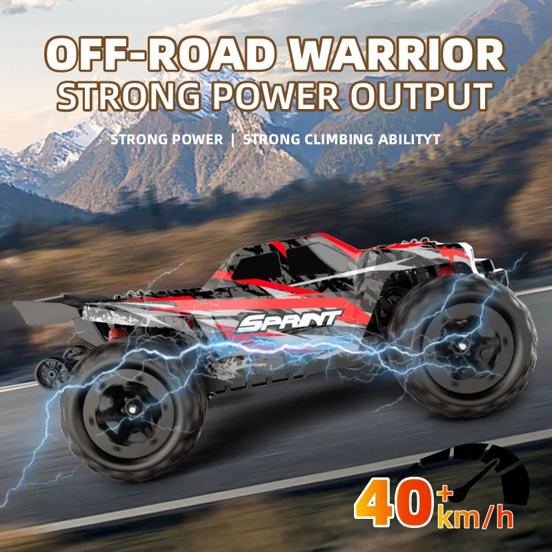Simulação de carro rc com tração nas 4 rodas de alta velocidade, controle remoto, modelo de veículo off-road elétrico, presente de brinquedo