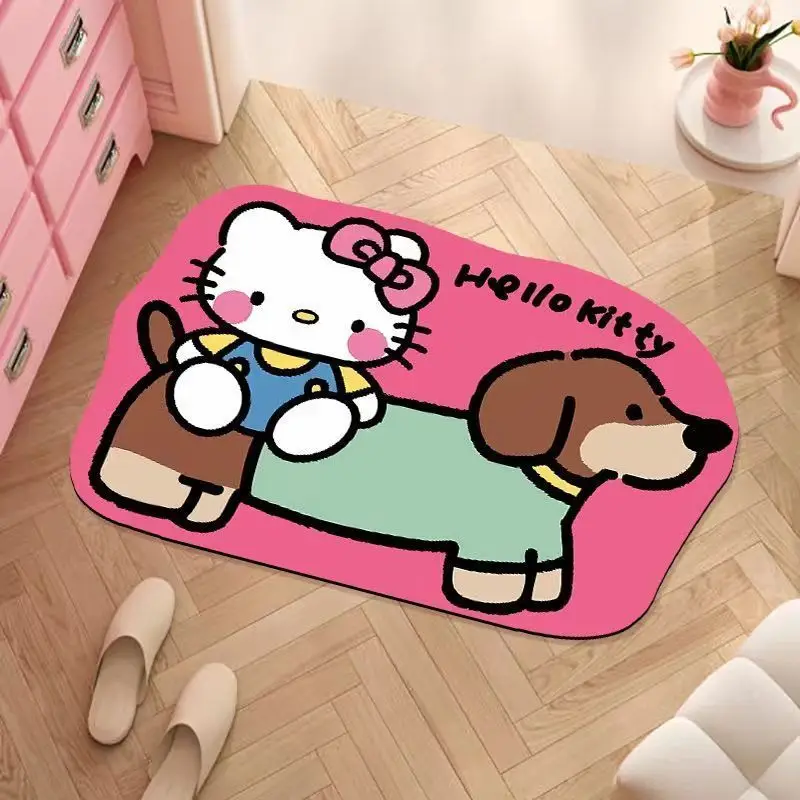 

Cartoon Cute Sanrio Hello Kitty Diatom Mud Home Bathroom Bedroom Water-Absorbent Quick-Dry Anti-Slip Floor Mat