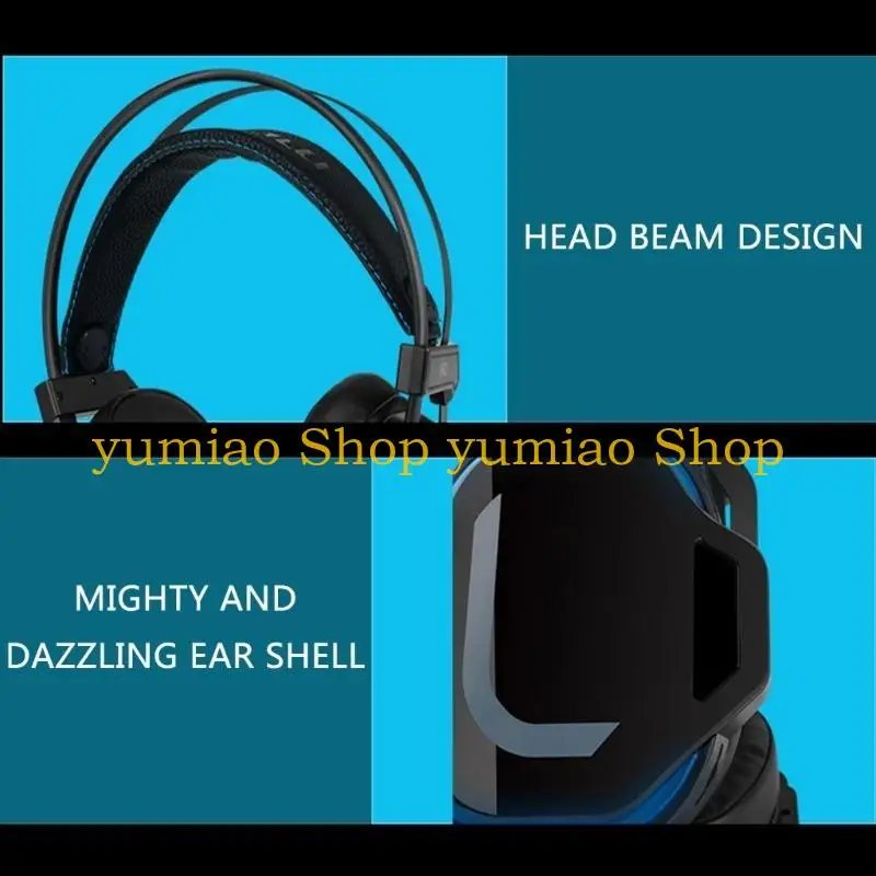 Cuffie da gioco 587B Cuffie over-ear con cavo e auricolari ergonomici con driver da 50 mm
