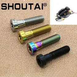 For Shimano XT M8000 9000/9020 Mountain Bike Oil Brake TC4 Titanium Screw Three Colors Bicycle Parts M6 × 24mm 2 Pcs
