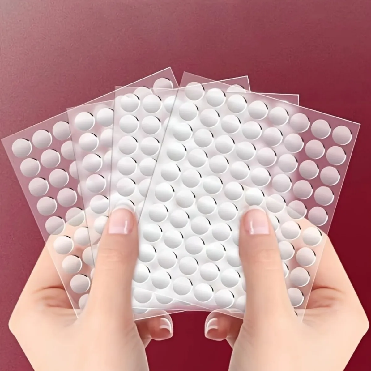 500pcs Strong Invisible Face Adhesive, Circular Transparent Adhesive, Christmas Gift, Festival Balloon Paste