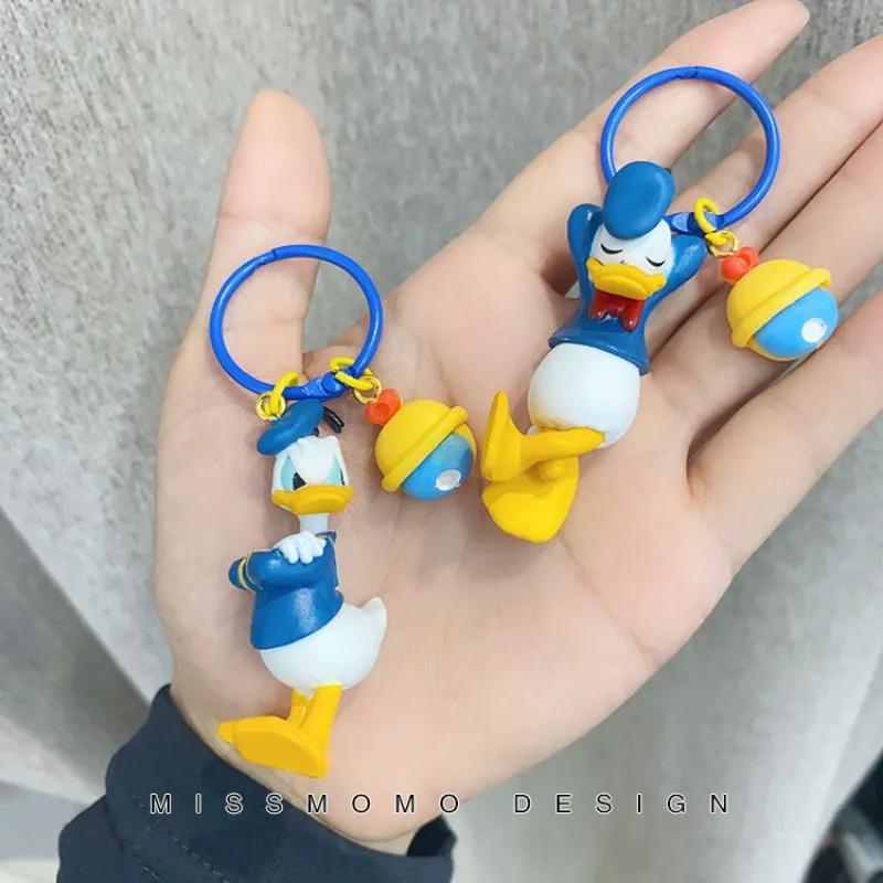 Disney Donald Duck Cartoon Creative Anime Doll Keychain Kawaii Fashion High-Looking Bag Decorative Pendant Children's Gift